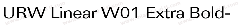 URW Linear W01 Extra Bold字体转换